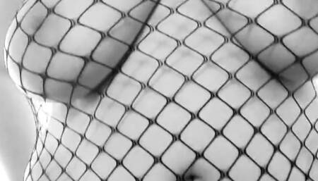 Bbw sub slut fucks a BBC dildo.  Dirty fat Spanish milf in fishnet dress.