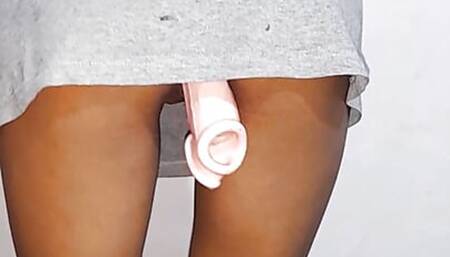 Little Gril Plug Toy and Boobs Milk  Dance