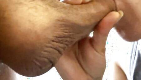 Nice BJ with Ball Play and Pulsating Oral Creampie