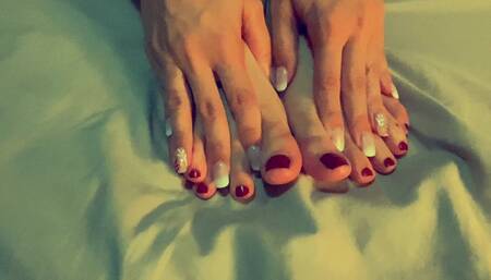 Massaging My Feet After a Hard Day at Work