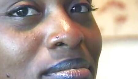 Two sexy black lesbians finger fuck each other on the couch