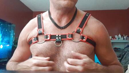 Gay nipple play with clamps on nips