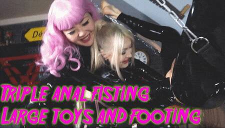 Triple Anal Fisting with Princess Aurora Mistress Patricia @mazmorbidfetish #pegging #fisting #anal #mistress #fistingfriday