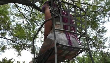 Maya Homerton - Cruel Supertight Chair Tie in a Public Park - Part 1 mp4 SD