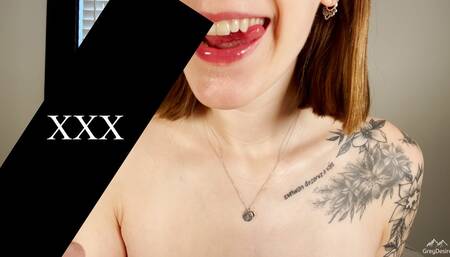 Sloppy Drooling Dildo Blow Job