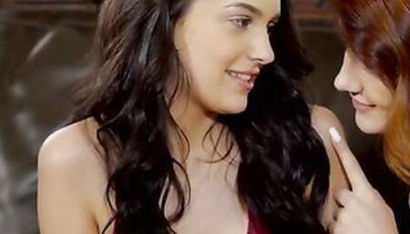 Filthy Hottie Adria Rae is lounging on the couch with a glass of wine when her