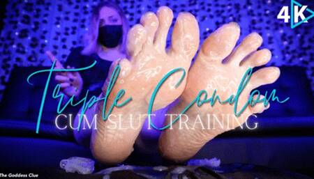 Triple Condom Cum Slut Training - 4K