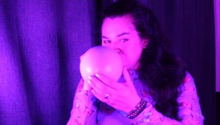 Haydee Rodriguez Sexy BBW Blows up a Balloon Before Bedtime