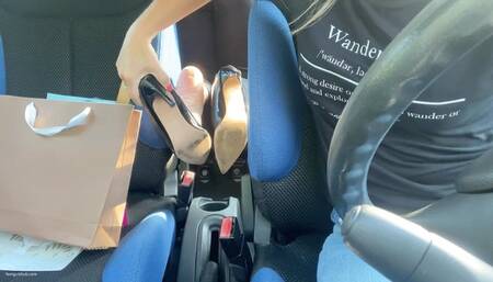 BASTINADO PUNISHMENT FOR NAUGHTY STEP-DAUGHTER IN A CAR - MP4 HD