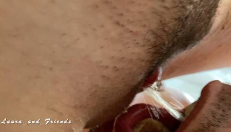 I squirt in her mouth while he eats my pussy
