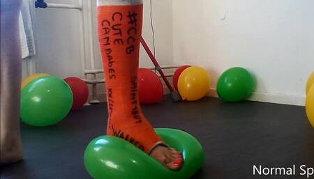 Popping Balloons in a Leg Cast