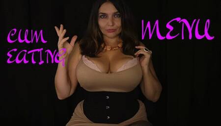 CUM EATING MENU by Domina Paulina