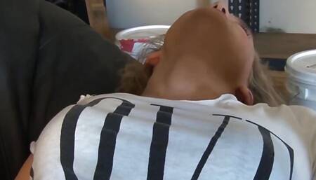 Sexy blonde lesbians licked their pussy and fingering