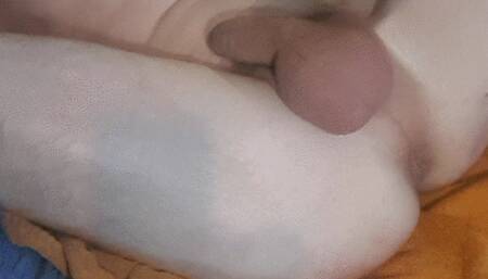 John Thomas Toys 44inch snake and getting it all the way in - can you see where it gets to on my belly?