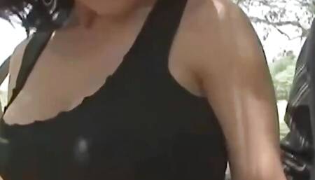 MILF with a Great Body and Huge Melons Rides a Schlong and Enjoys Orgasm