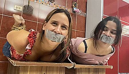 Hogtied Hotties Having Fun In Bondage (wmv)