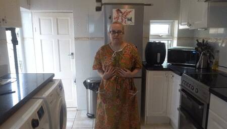 Naughty housewife playing with pussy and vibrator