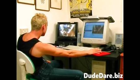 Tantalizing gay group sex caught on tape