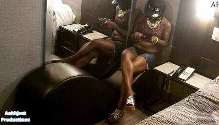 Chocolate Mama Talking On The Phone Wit' Girlfriend (Teasing Wit' Wedgez)