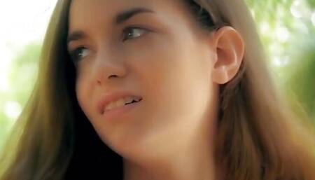 Gorgeous hottie Tali Dova gets naked and flaunts her hairy cunt