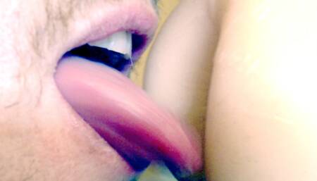 Daddys dirty talking while he eats and fucks his boy pussy fleshlight