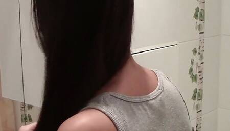 My girl's shaved pussy looking yummy AF