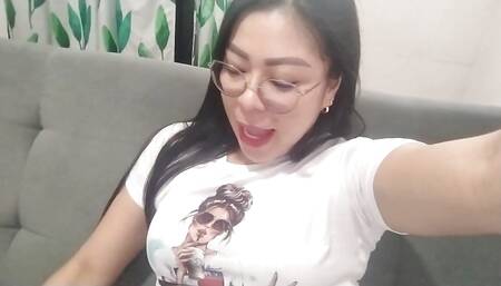 Hot Asian Dancing in Front of Camera