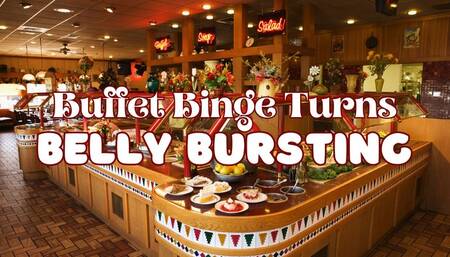 Buffet Binge Turns Belly Expansion & Bursting (AUDIO) - WMV