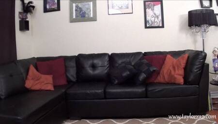 This babe LOVES to smell her STINKY hosed feet and toes