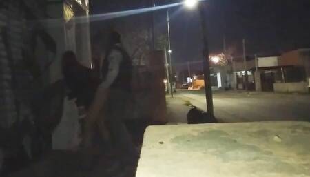 Risky Sex on the Street Flashing Naked Fucking Outdoors