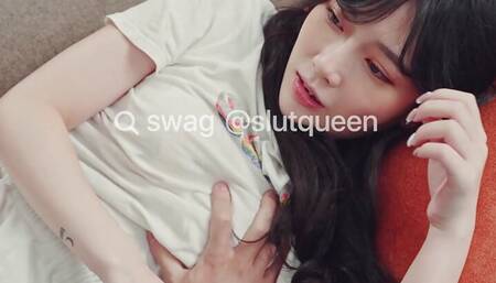 Asian amatuer want be a porn star. SWAG.live DMX-0058