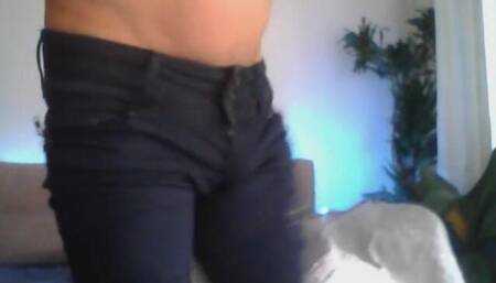When I Am Used by My Mistress While She Dance and Write Me... Long Plug Inside Me and Jeans on
