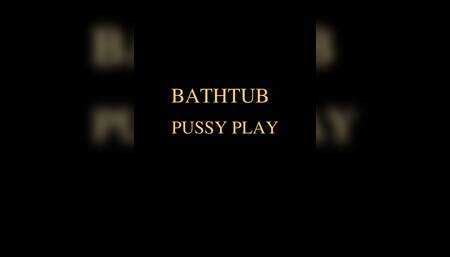 Stacy play in bathtub