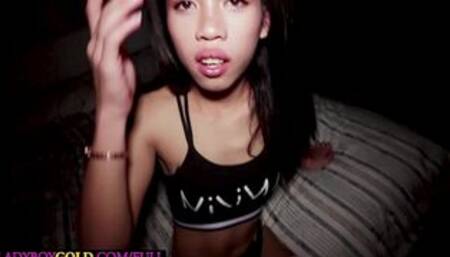 Skinny Asian shemale teen Lee blowjob rimjob and deep raw anal poking