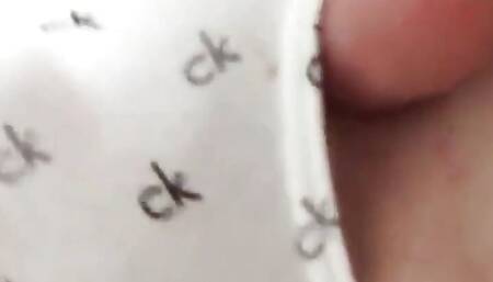 Fingering Calvin Klein White Thong Bushy Wet Ginger Pussy - 5 Promo