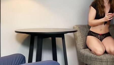 Husband Watches, Jerks off and Eats Cum After Wife Gets a Big Load From Stranger