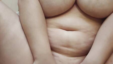 Sweet creampie in BBW pussy missionary