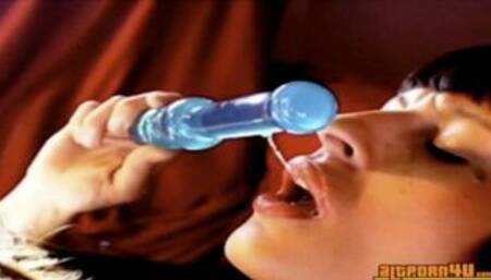 Fitness Girl Glass Dildo Fucking - Part 2