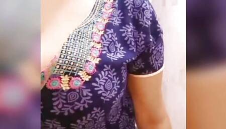 Desi rich house wife big boobs showing in bathroom for stepbrother with dress removing indian aunty bathing show