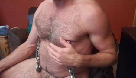 Gay nipple pig muscle flex nipple clamp