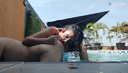 I Fuck My Husband in the Ass with a Strap-on in the Pool on the Terrace Version 2