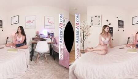 College babes Madison Wilde & Molly Little invite you over to have a sexual 3 way with your long dick