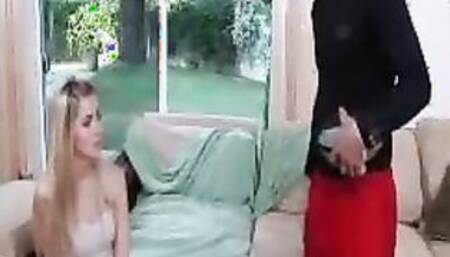 Abigaile Johnson fucking into the couch with her big booty