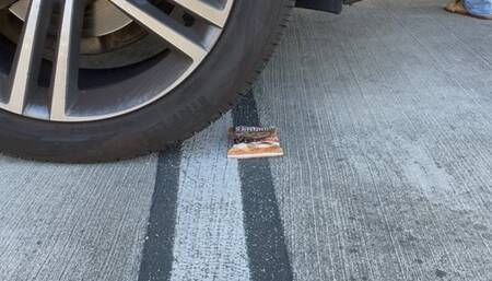 Crushing Grandmas Chocolate Chip Cookies with my Mercedes