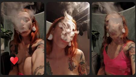 Smoking weed and tits