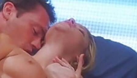 Nice tits blonde chick sucks and fucks warm dong