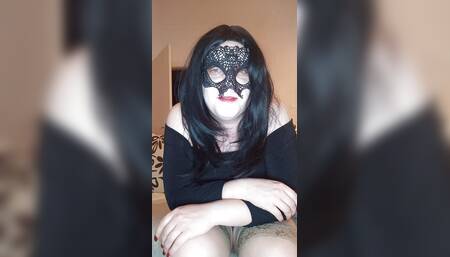 Transmom Trains Her Tiny Tight Hole with Anal Plug