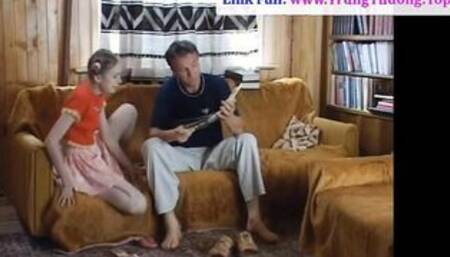 Teen girl and old man