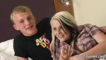 Teen couples first time on camera