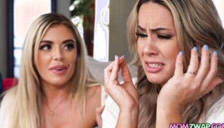 OMFG! Two busty moms DP'ed by their own sons!